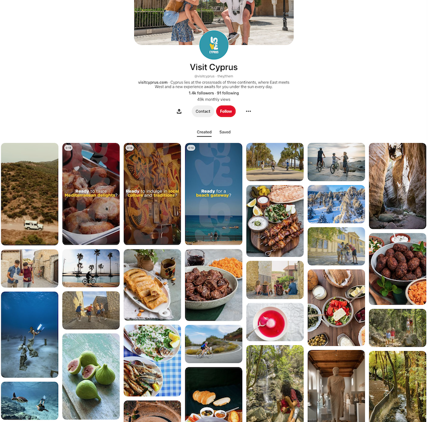 Visit Cyprus Pinterest Campaign