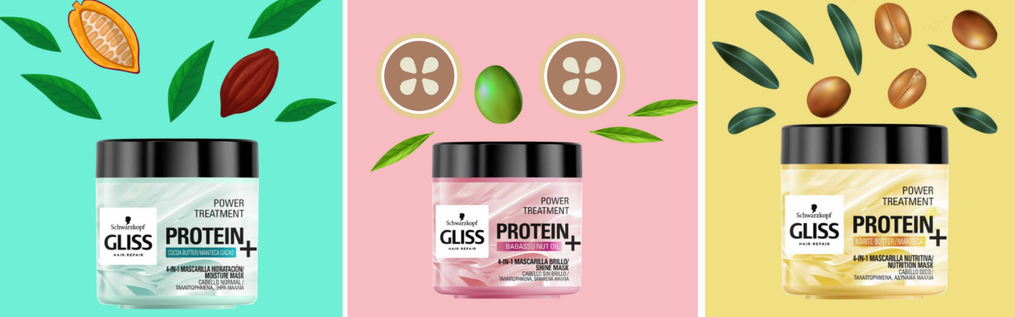 gliss 4 in 1 hair mask- design