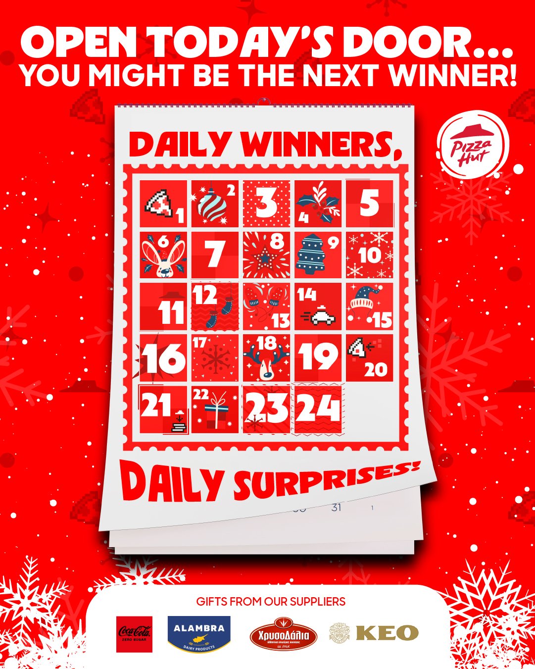 Pizza Hut Cyprus Advent Calendar Christmas Campaign