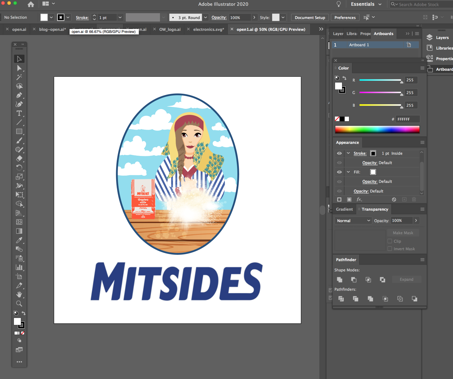 mitsides Stickers